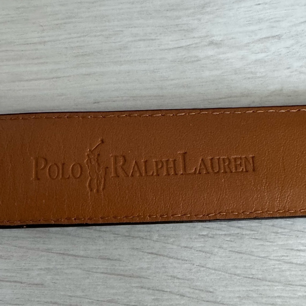 Polo Ralph Lauren Mens Genuine Leather Dress Belt Espresso Brown Size 32